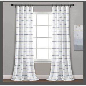Lush Decor Ombre stripe two window panels 40in'x108in'
